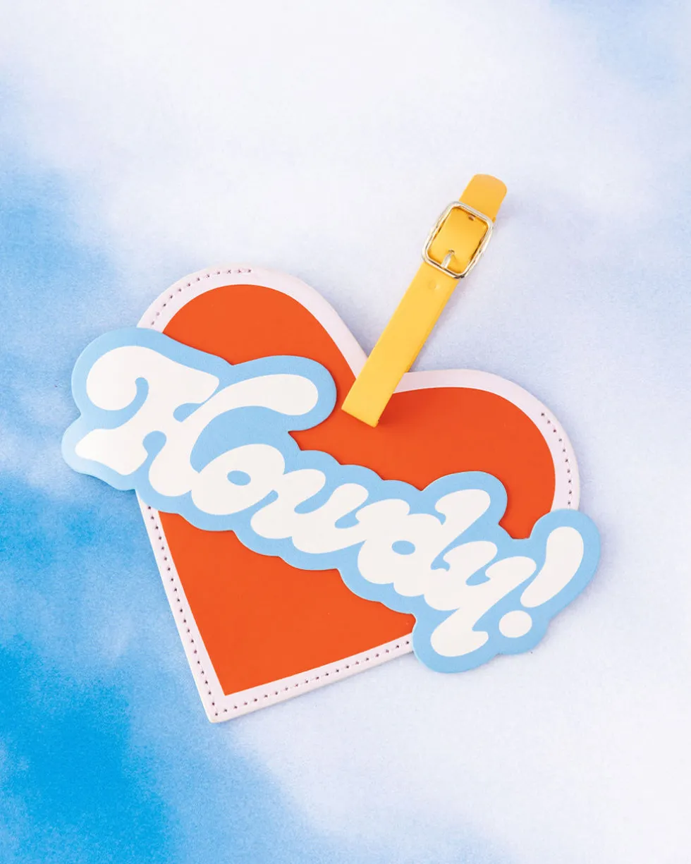 Getaway Shaped Luggage Tag - Howdy!