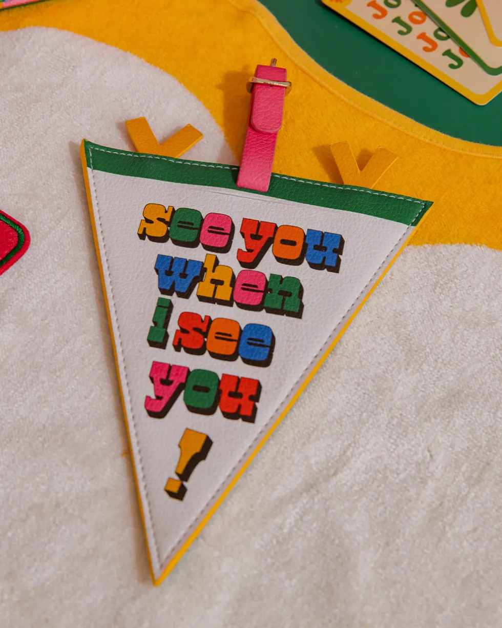 Getaway Shaped Luggage Tag - Pennant
