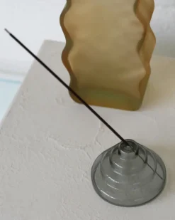 Glass Meso Incense Holder - Gray