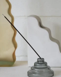 Glass Meso Incense Holder - Gray