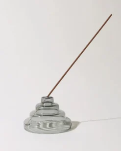 Glass Meso Incense Holder - Gray