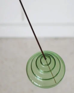 Glass Meso Incense Holder - Verde