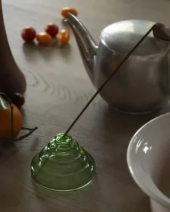 Glass Meso Incense Holder - Verde