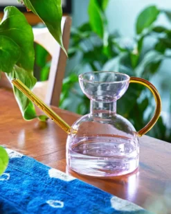 Glass Watering Can - Pink