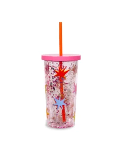 Glitter Bomb Sip Sip Tumbler with Straw - Starburst