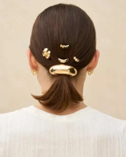 Gold Metal Pony Pins - Set of 3