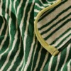 Grass and Cream Stripes Terry Cloth Kitchen Towel