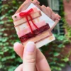 Hand-painted Bow Bookstack Compact Mirror