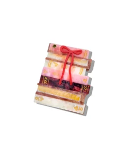 Hand-painted Bow Bookstack Compact Mirror