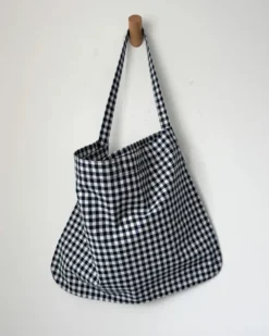 Happy Carry Bag - Navy Gingham