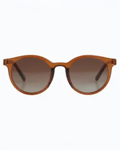 Havana Haze Polarized Round Sunglasses - Brown