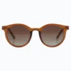 Havana Haze Polarized Round Sunglasses - Brown
