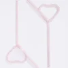 Heart Glass Straw Set