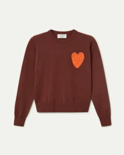 Heart Sweater - Brown