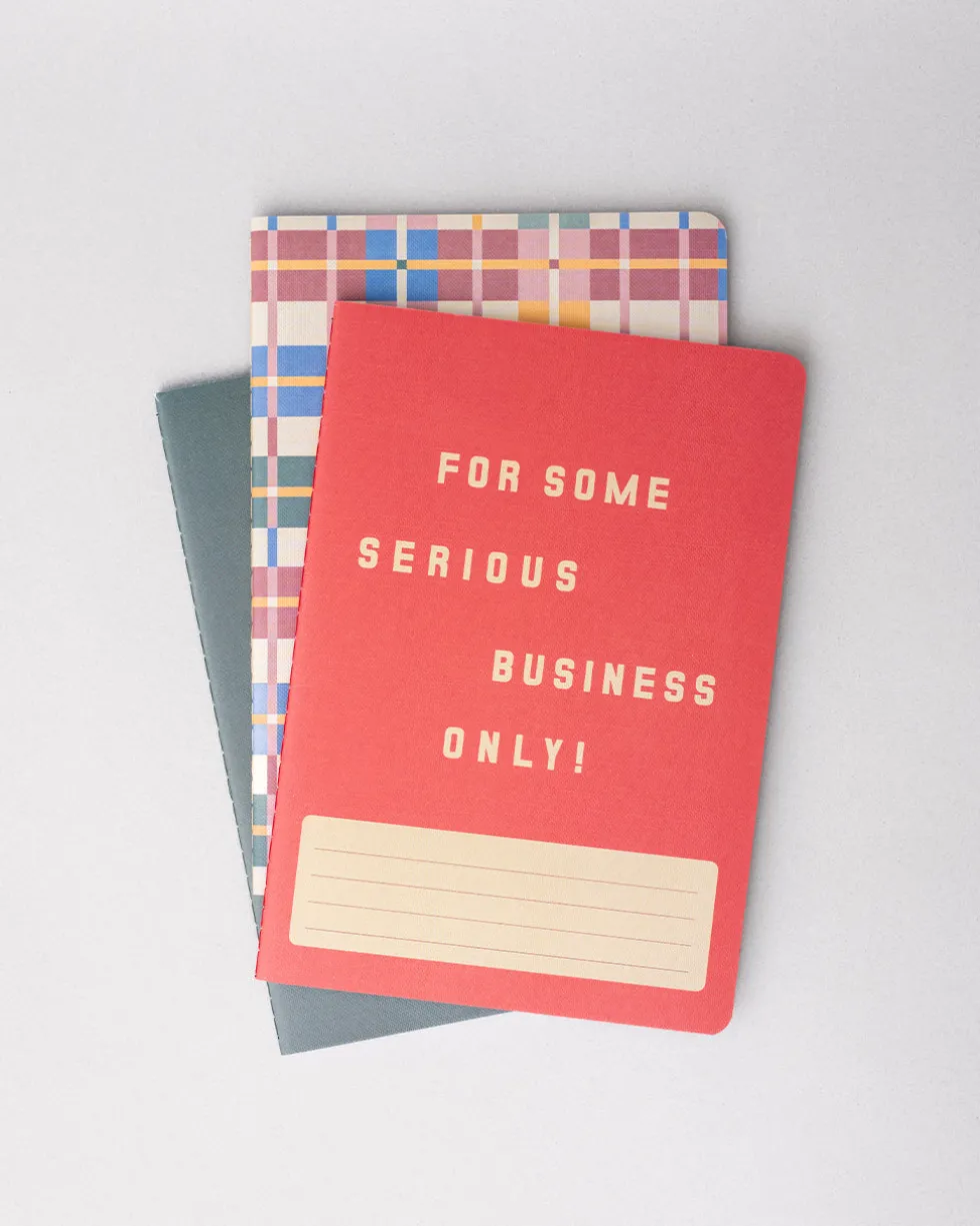 Hold That Thought Notebook Set - Serious Business Only