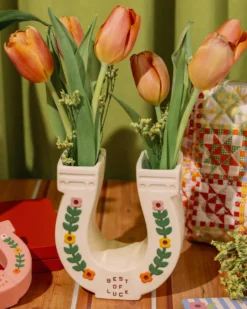 Horseshoe Ceramic Vase