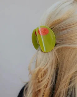 Jumbo Stuffed Olive Hair Claw