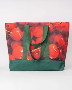 Large Canvas Tote Bag - Cherries