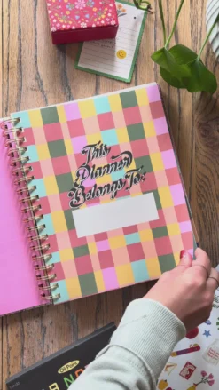 Large 17-Month Academic Planner - White Floral