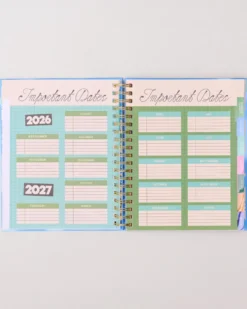 Large 17-Month Academic Planner - White Floral