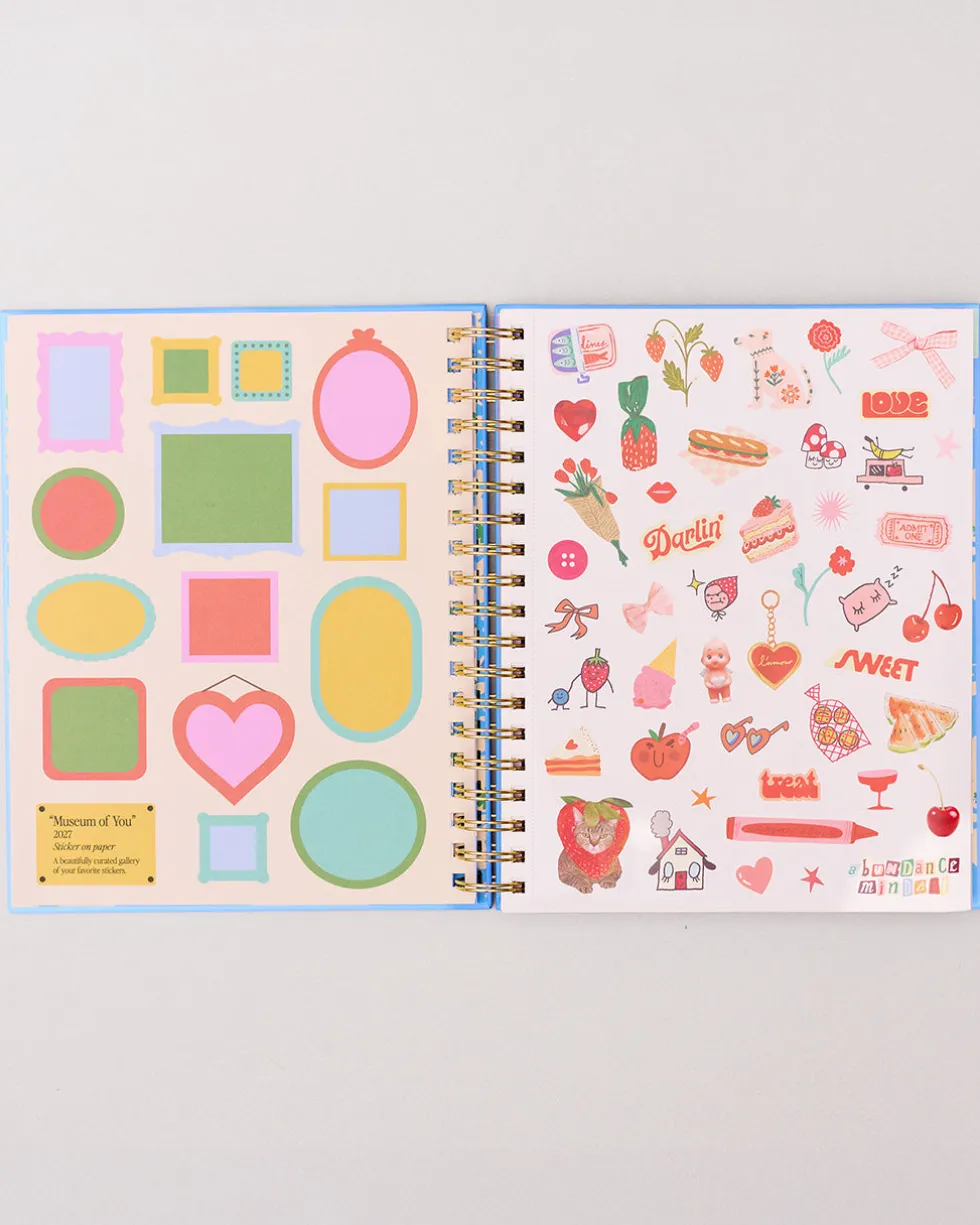 Large 17-Month Academic Planner - White Floral