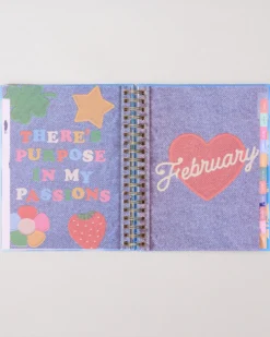 Large 17-Month Academic Planner - White Floral