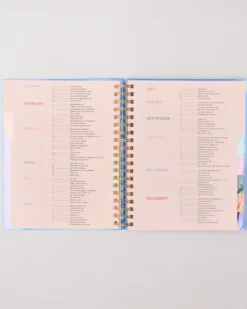 Large 17-Month Academic Planner - White Floral