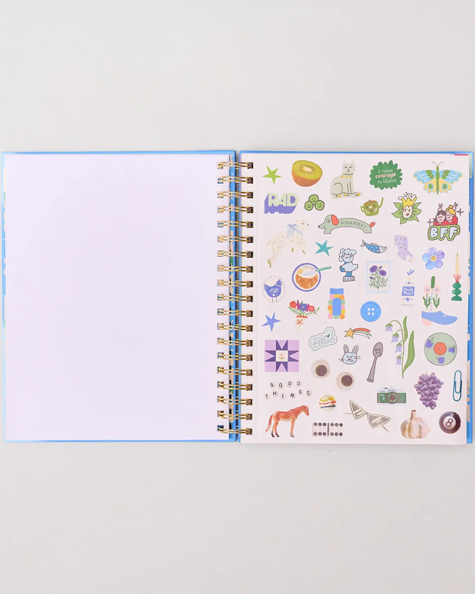 Large 17-Month Academic Planner - White Floral
