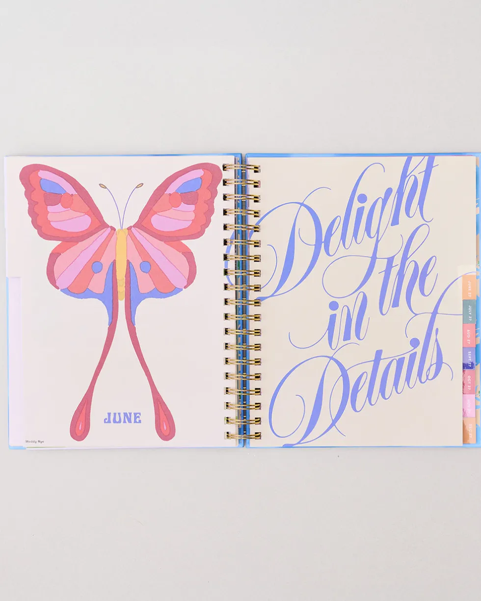 Large 17-Month Academic Planner - White Floral