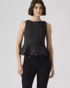 Leighton Peplum Top - NY Nights