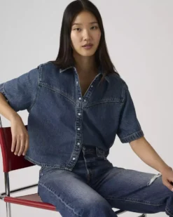 Logan Short Sleeve Denim Shirt - Tinted Times