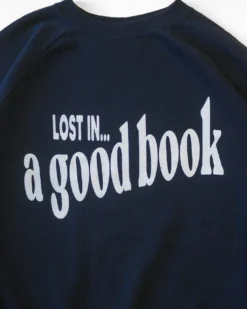 Lost In A Good Book Sweatshirt - Navy