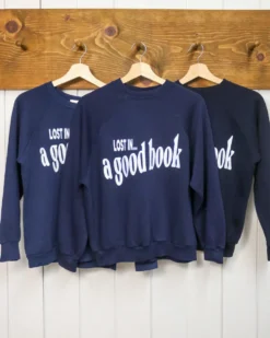 Lost In A Good Book Sweatshirt - Navy