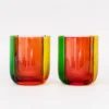 Low Ball Glass Set - Colorblock