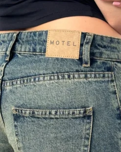 Low Rise Parallel Jeans - Extreme Blue Green