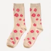 Lucy Crew Socks - Hot Pink + Natural