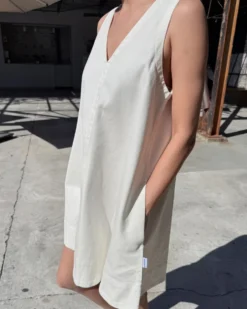Mable Dress - White Denim