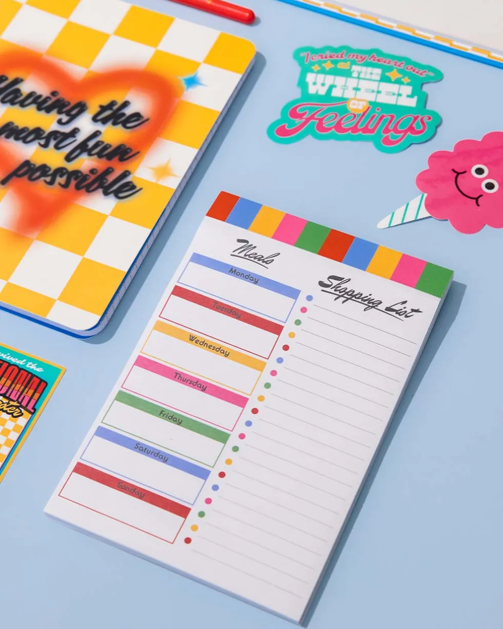 Magnetic Shopping List - Colorblock