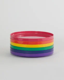 Max Dinnerware Rainbow 7.5" Plates - Set of 6
