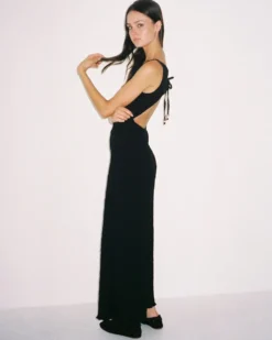 Maya Crinkle Dress - Black