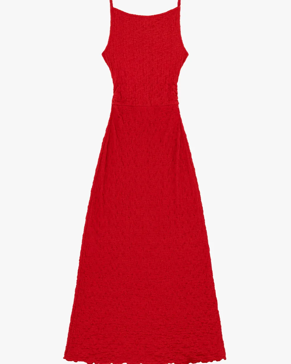 Maya Crinkle Dress - Pepper