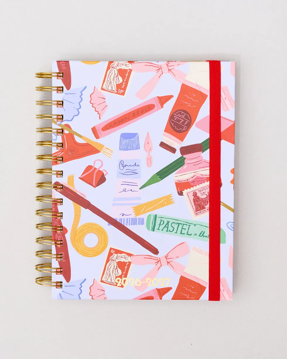 Medium 17-Month Academic Planner - Art Tools