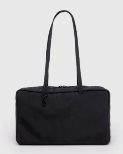 Medium Nylon Bowler Bag - Black