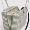 Medium Nylon Bowler Bag - Sage Stripe