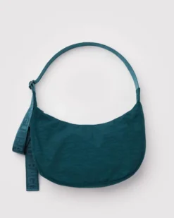 Medium Nylon Crescent Bag w/ Key Leash - Deep Sea