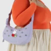 Medium Nylon Crescent Bag w/ Key Leash - Embroidered Miffy