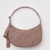 Medium Nylon Crescent Bag w/ Key Leash - Toasted Almond