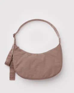 Medium Nylon Crescent Bag w/ Key Leash - Toasted Almond