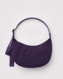 Medium Nylon Crescent Bag w/ Key Leash - Fig