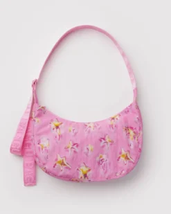 Medium Nylon Crescent Bag w/ Key Leash - Dancing Star
